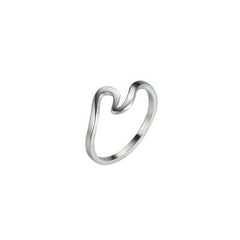 Simple Wavy Couple Ring Foreign Trade Creative Glossy Geometric Ring Tanabata Gift - ProTrendyz