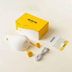 Lie Flat Duck Silicone Night Light Children's Bedside Table Lamp LED Smart With Sleep Night Light Pat Dimming Atmosphere Table Lamp Gift - ProTrendyz