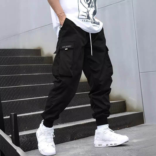 Multi-pocket Cargo Pants Men's Casual Hip-Hop Drawstring Trousers Outdoor Streetwear Sports Pant - ProTrendyz
