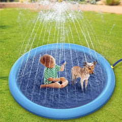 Non-Slip Splash Pad For Kids And Pet Dog Pool Summer Outdoor Water Toys Fun Backyard Fountain Play Mat - ProTrendyz