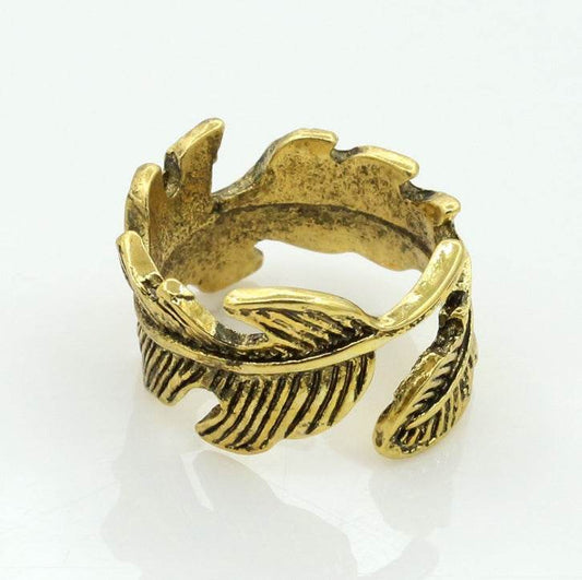 LNRRABC Woman Jewelry Fashion Simple Design Leaf Ring Personality Female Flower Rings Wedding Rings for Women - ProTrendyz