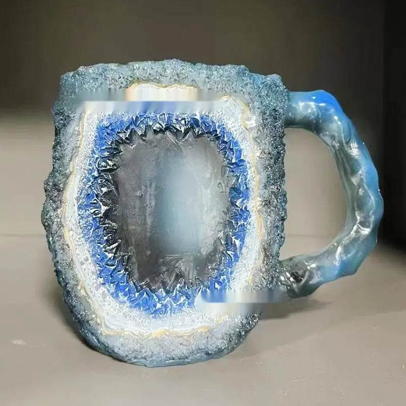 400ml Resin Mineral Crystal Coffee Mugs With Handles Elegant Fake Mineral Crystal Cup For Workplace Home Decor Christmas Gift Kitchen Gadgets - ProTrendyz