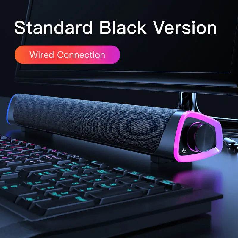 4D Computer Speaker Bar Stereo Sound subwoofer Bluetooth Speaker For Macbook Laptop Notebook PC Music Player Wired Loudspeaker - ProTrendyz