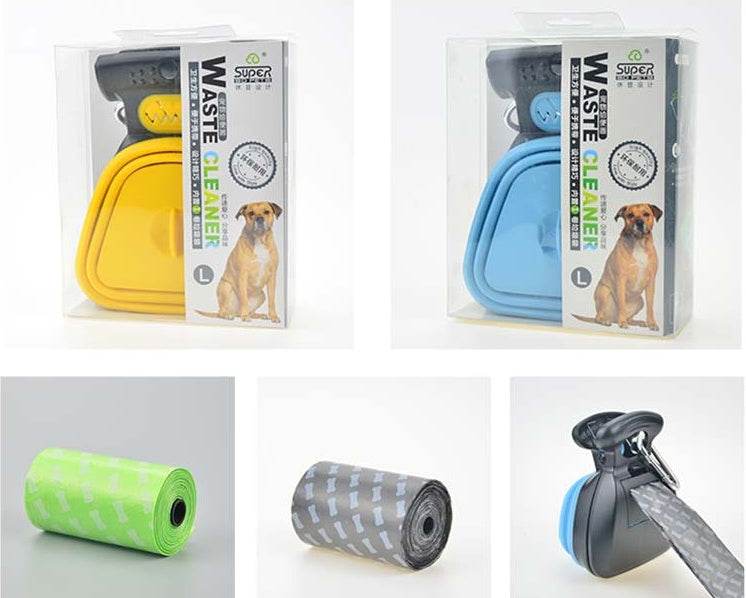 Dog Pet Travel Foldable Pooper Scooper With 1 Roll Decomposable bags Poop Scoop Clean Pick Up Excreta Cleaner Epacket Shipping - ProTrendyz