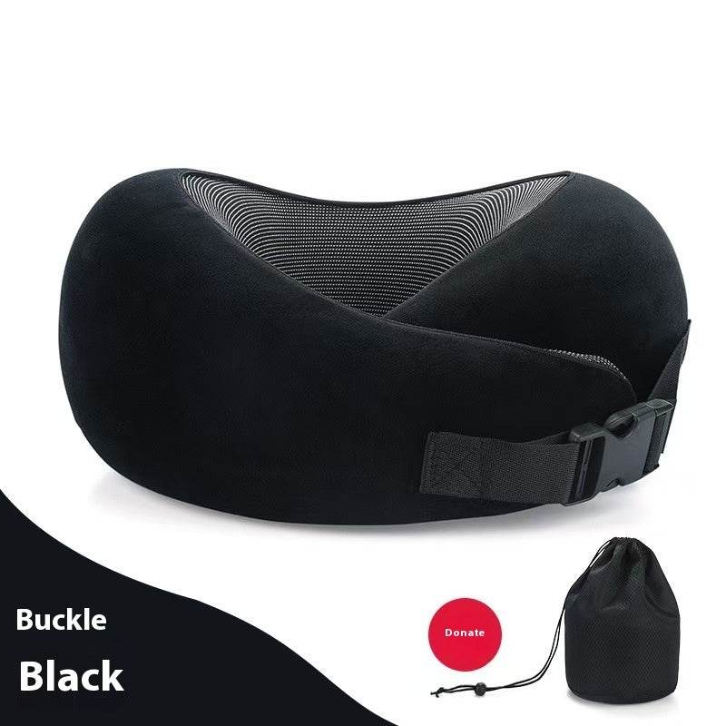 Soft Memory Foam Travel Neck Pillow U Shape Adjustable Support Comfortably Sleeping On Plane Car Office Noon Break - ProTrendyz