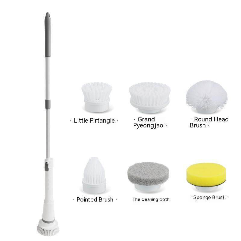Electric Scrubber Cleaning Wall Long Handle Elbow Telescopic Multifunction Cleaning Brush - ProTrendyz
