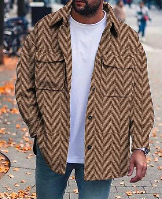 Coat Men Polo Collar Top Men Fashion Work Clothes - ProTrendyz