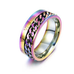 Roman Letter Rotatable Chain Rings Men Digital Titanium Steel RingFor Couple High Quality Multifunctional Bottle Opener Ring Spinner Jewelry Punk Gifts US - ProTrendyz