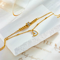 Fashion Jewelry Boho Classic Love Heart Ankle Chain Double Layer Chain Bracelet Anklet Charm Tassel Leg Chain On Foot Chain Women Party Jewelry Accessories - ProTrendyz