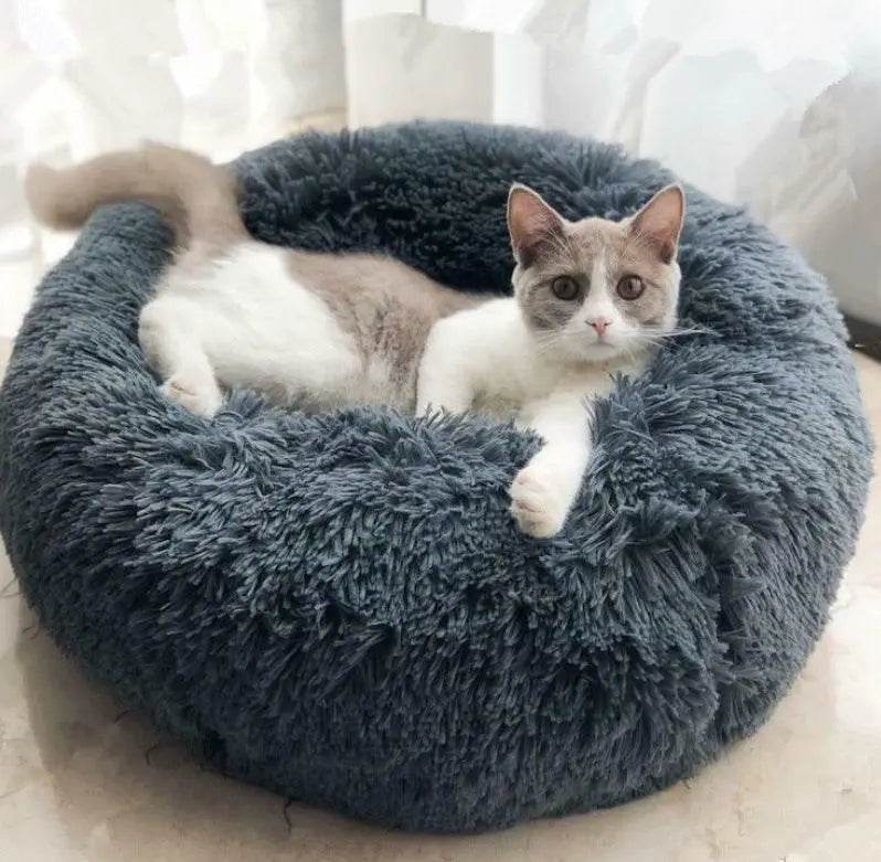 Dog Beds For Small Dogs Round Plush Cat Litter Kennel Pet Nest Mat Puppy Beds US - ProTrendyz