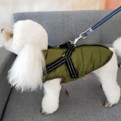 Waterproof Dog Clothes Winter Dog Coat With Harness Warm Pet Clothing Big Dog Jacket Chihuahua Labrador Coat Costume - ProTrendyz