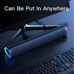 4D Computer Speaker Bar Stereo Sound subwoofer Bluetooth Speaker For Macbook Laptop Notebook PC Music Player Wired Loudspeaker - ProTrendyz
