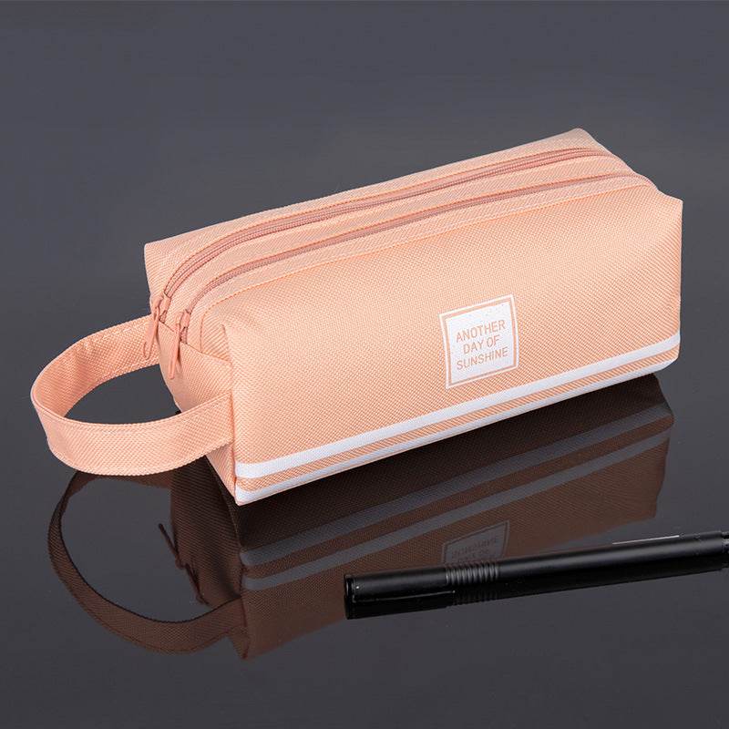 Canvas Double-Layer Stationery Box For Junior High School Students - ProTrendyz