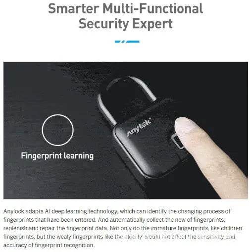 Smart Lock Waterproof L3 Fingerprint Padlock Trendy Fast Response - ProTrendyz
