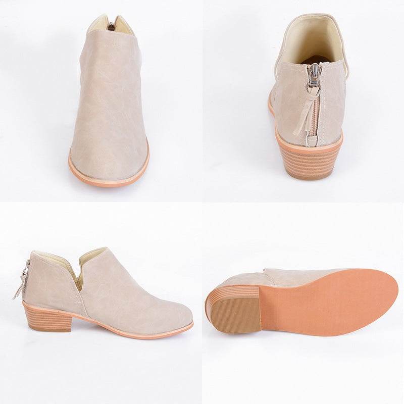 Autumn Women Shoes Retro High Heel Ankle Boots - ProTrendyz