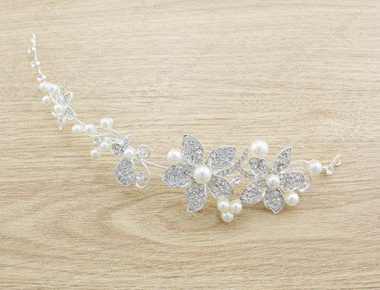 Butterfly Bridal Jewelry Set Chain Pearl Jewelry Three Piece Bridal Soft Chain Headdress Bridal Jewelry Set ProTrendyz
