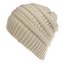 Mixed Color Knitted Wool Hat Ladies Non-labeled Ponytail Hat - ProTrendyz