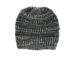 Mixed Color Knitted Wool Hat Ladies Non-labeled Ponytail Hat - ProTrendyz