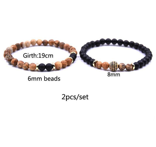 Natural Stone Bracelet Set Micro Zircon Bracelet - ProTrendyz