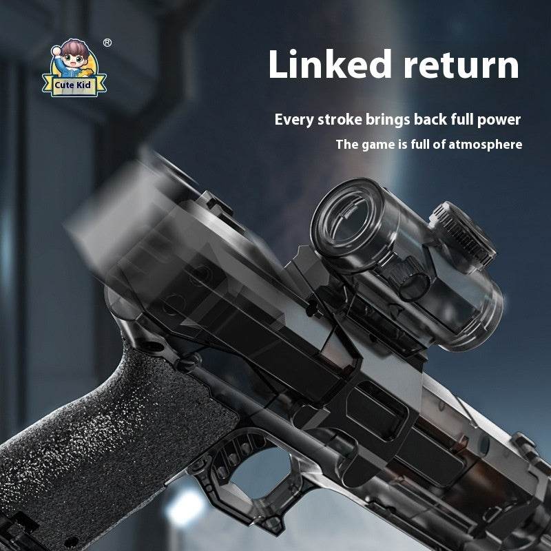 LED Lights Electric Water Guns Children Simulated Shooting Recoil Powerful Automatic Water Spray Gun Kids Summer Outdoor Toys - ProTrendyz