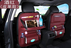 Universal Multifunctional Car Seat Bag with Foldable Table PU Leather Multi-pocket - ProTrendyz