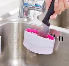 Creative Kitchen Knife And Fork Chopsticks Cleaning Brush With Suction Cup Fruit And Vegetable Cleaning Brush Kitchen Cleaning Brush Convenient Make Life Easier - ProTrendyz