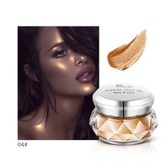 Face Highlighter Jelly Gel Mermaid Eyeshadow Glow Body Glitter Festival Makeup Iluminador Gold Liquid Highlighter Bronzer - ProTrendyz