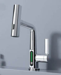 Intelligent Digital Display Faucet Pull-out Basin Faucet Temperature Digital Display Rotation - ProTrendyz