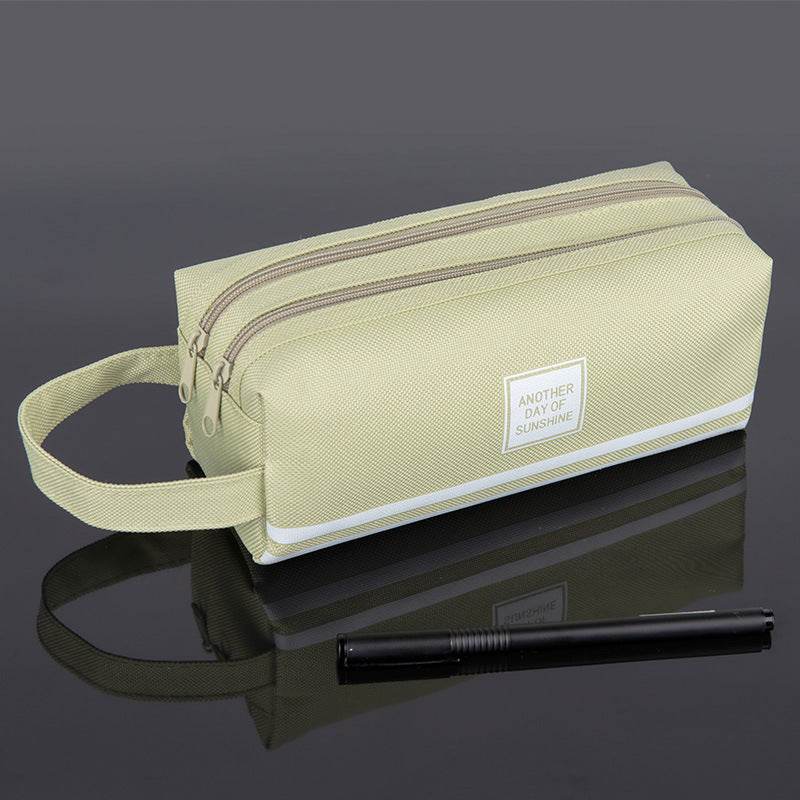 Canvas Double-Layer Stationery Box For Junior High School Students - ProTrendyz
