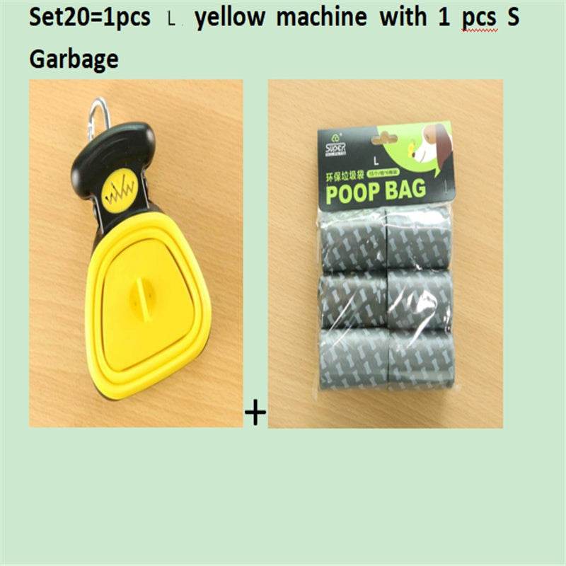 Dog Pet Travel Foldable Pooper Scooper With 1 Roll Decomposable bags Poop Scoop Clean Pick Up Excreta Cleaner Epacket Shipping - ProTrendyz