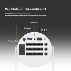Portable Projector Small Straight Projector For Home Use 180 Degrees Projection Angle Automatic Focus Home Video Projector - ProTrendyz