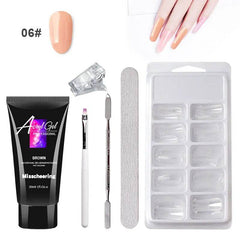 Painless Extension Gel Nail Art Without Paper Holder Quick Model Painless Crystal Gel Set US - ProTrendyz
