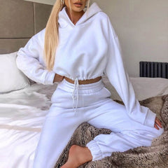 Jogging Suits For Women 2 Piece Sweatsuits Tracksuits Sexy Long Sleeve HoodieCasual Fitness Sportswear - ProTrendyz