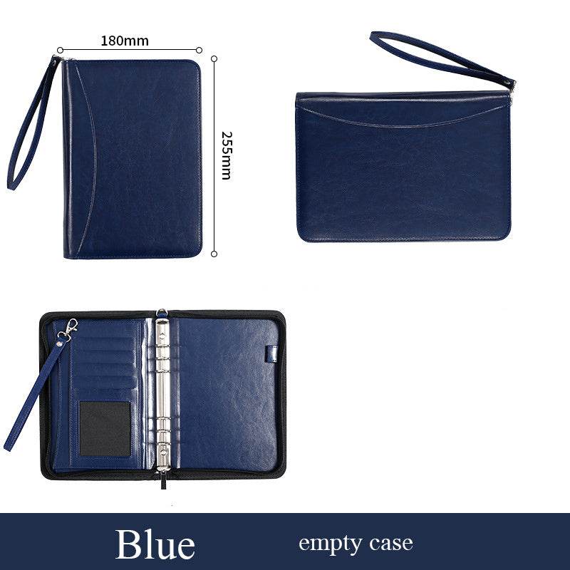 A5 Business Manager Folder Creative Zipper Bag Office Folder Work Meeting Record Book - ProTrendyz