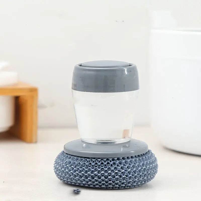 Kitchen Soap Dispensing Palm Brush Cleaner Push-type Brush Kitchen Detergent Tools US - ProTrendyz