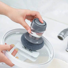Kitchen Soap Dispensing Palm Brush Cleaner Push-type Brush Kitchen Detergent Tools US - ProTrendyz