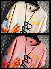 SingleRoad Mens Crewneck Sweatshirt Men Harajuku Oversized Japanese Streetwear Hip Hop Black Hoodie Men Sweatshirts Hoodies - ProTrendyz