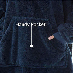 Hoodie Sweatshirt With Big Pocket Tops Sweater Comfortable Loose Double-Sided Fleece Thicker Wearable Blanket - ProTrendyz