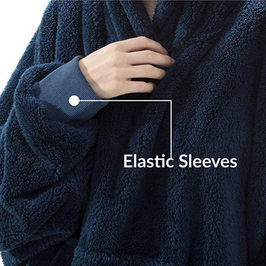 Hoodie Sweatshirt With Big Pocket Tops Sweater Comfortable Loose Double-Sided Fleece Thicker Wearable Blanket - ProTrendyz