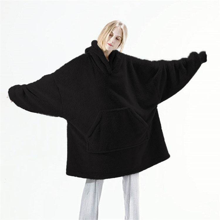 Hoodie Sweatshirt With Big Pocket Tops Sweater Comfortable Loose Double-Sided Fleece Thicker Wearable Blanket - ProTrendyz