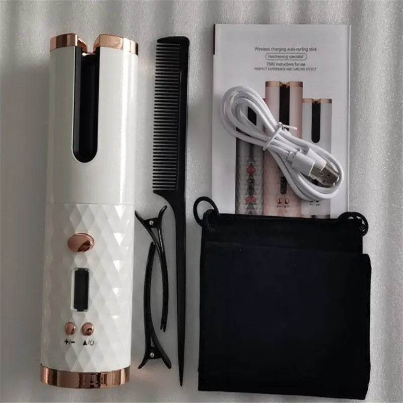 Curling Iron USB Wireless Multifunctional Charging Curler - ProTrendyz