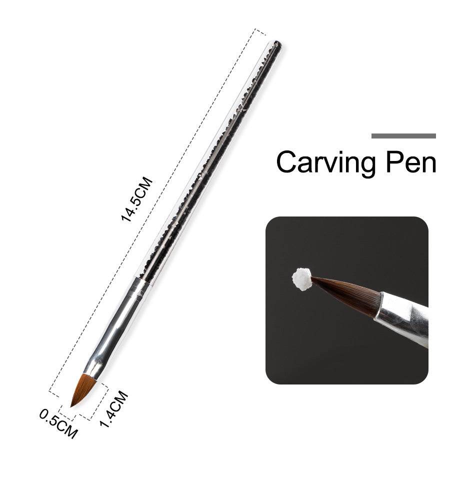Nail Powder Acrylic System Kit Professional Nail Art Tool Set Contain Glass Cup Acrylic Liquid Extention Carving Manicure - ProTrendyz