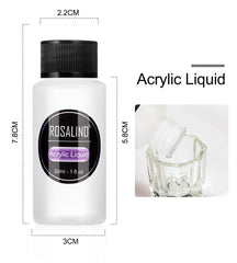 Nail Powder Acrylic System Kit Professional Nail Art Tool Set Contain Glass Cup Acrylic Liquid Extention Carving Manicure - ProTrendyz