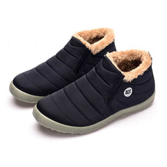 Slip on Fashion Unisex Keeping Warm Ankle Boots Men Winter Snow Boots Shoes Women Man Waterproof Lightweight Flat Plus Size Shoe - ProTrendyz