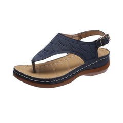 Casual Sandals Women's Wedge Heel Solid Color Flip Flop Sandals - ProTrendyz