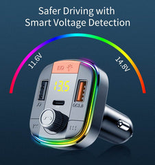 Car MP3 Bluetooth Player PD QC3.0 Fast Charge Car Charger - ProTrendyz