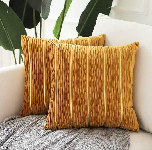 Simple Luxury Striped Velvet Pillow Cover Pillow Cushion Cover Pillow Case Covers for Sofa Flannel Velvet Sofa Cushion Cover - ProTrendyz