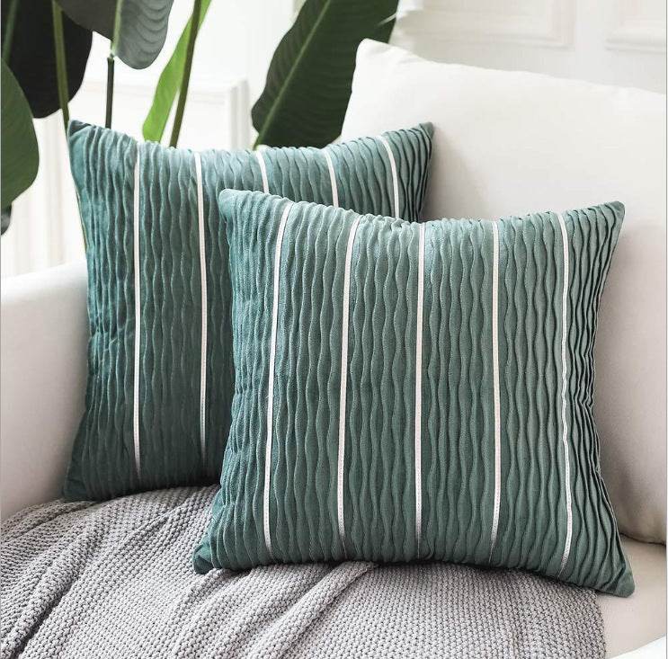 Simple Luxury Striped Velvet Pillow Cover Pillow Cushion Cover Pillow Case Covers for Sofa Flannel Velvet Sofa Cushion Cover - ProTrendyz