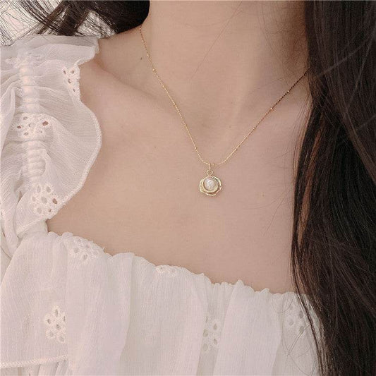 Temperament Retro Baroque Freshwater Pearl Necklace Titanium Steel Color Preservation - ProTrendyz