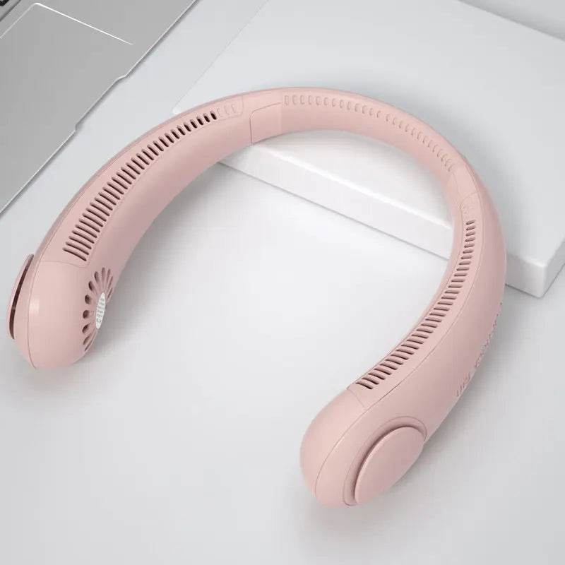 Leafless Hanging Neck Fan Usb Charging Lazy Silent Fan for Heat Summer Sweat Hot Enviorments - ProTrendyz